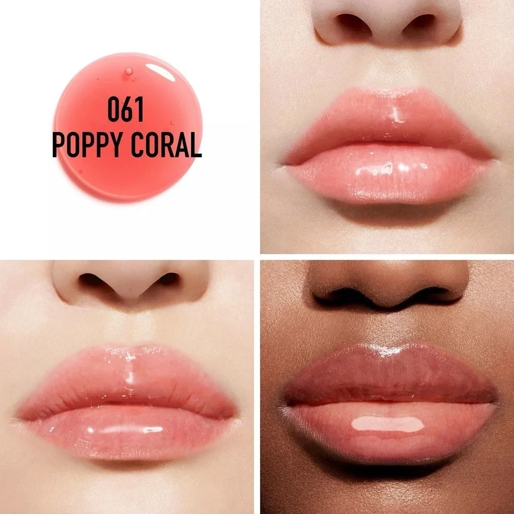 DIOR Lip Glow Oil Color Reviver Cherry Oil - 061 Poppy Coral - NEW NWOB